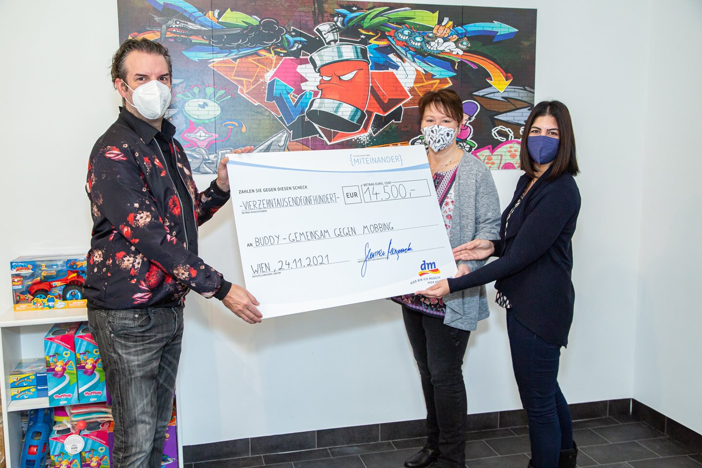 Insgesamt 14.500 Euro für das Projekt Buddy4you