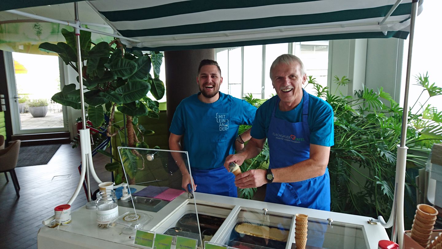 Bio-Eistheke in der dm Zentrale