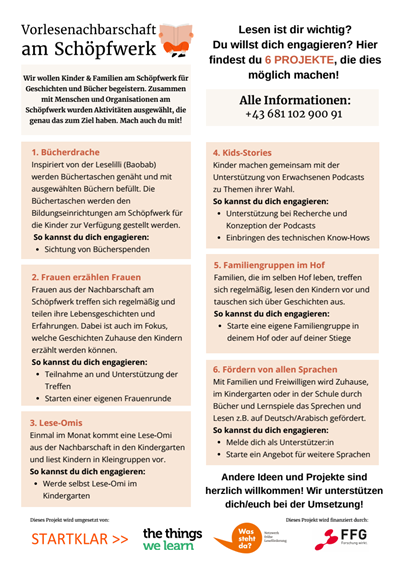 Vorlesenachbarschaft am Schöpfwerk
