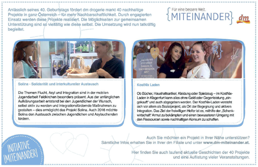 dm {miteinander}